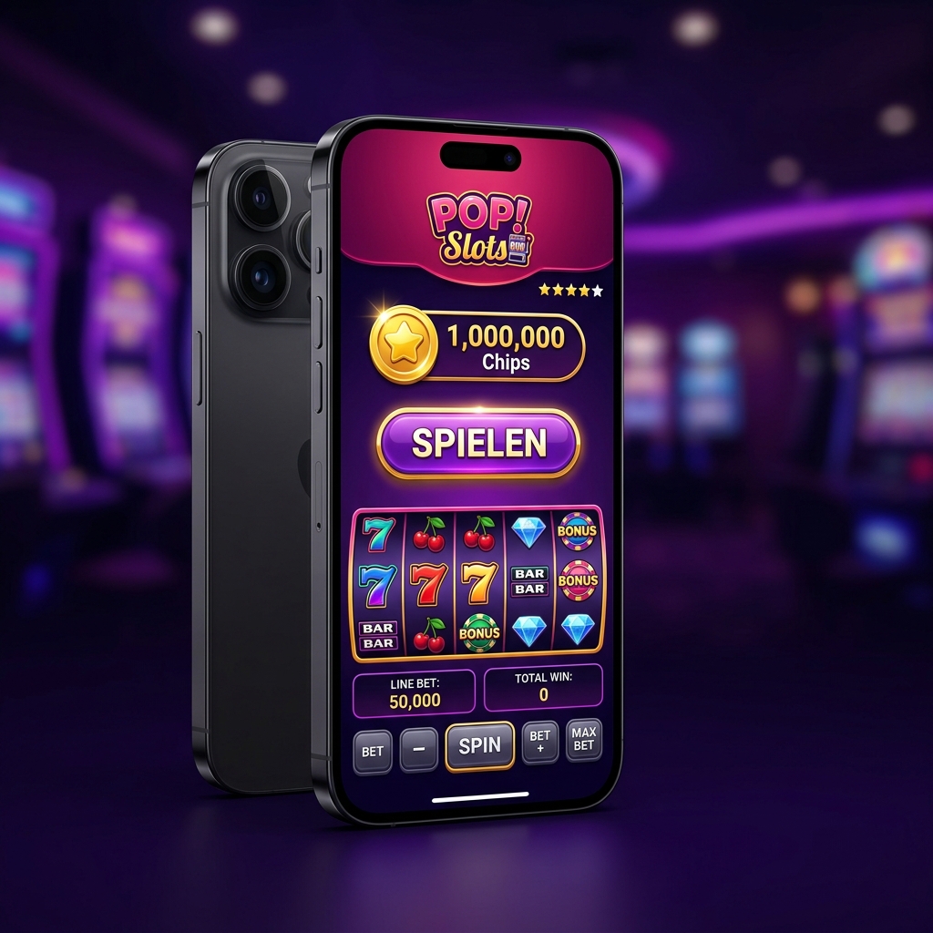 POP! Slots App Interface auf dem Smartphone